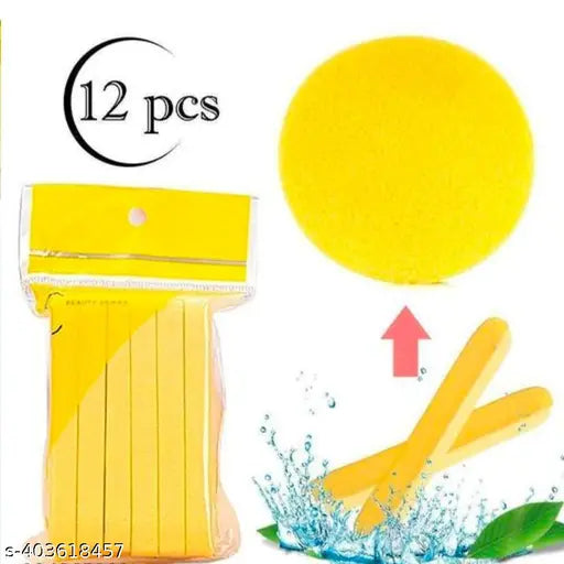Face Cleaning Sponge Sticks for Makeup Remover for Women -Set of 12 Pieces - Springkart 