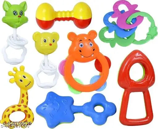 Baby Rattle Toy Set For Toddler Kids - Pack Of 6 Pieces