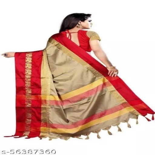 Hathi Design Cotton Silk Saree Running Blouse Piece - Springkart 