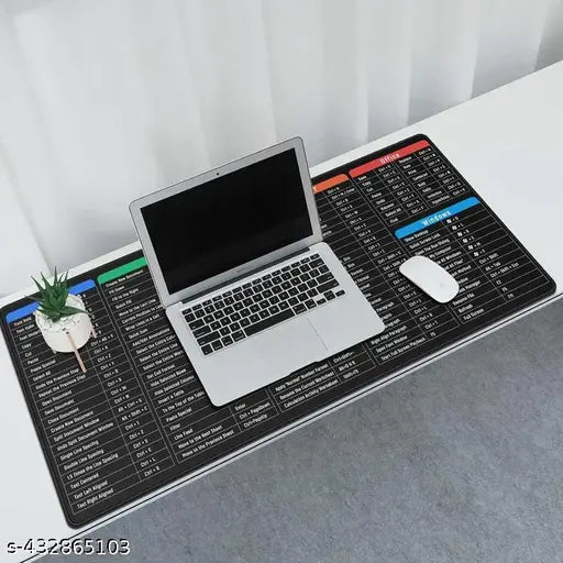 Quick Key Anti Slip Keyboard Mat Keyboard Shortcuts Large Mouse Mat (900x400x3mm)