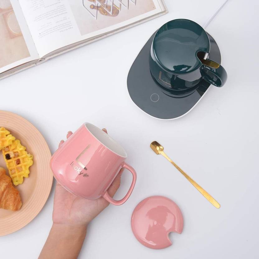 Wrixty Electric Coffee Cup Warmer Ceramic Coffee Ceramic Coffee Ceramic Coffee Ceramic Coffee Mug (400 ml)