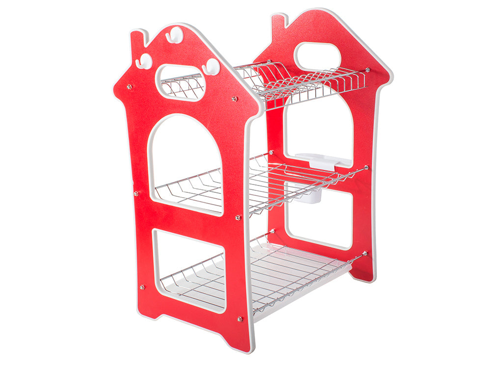 Dish Rack for Kitchen 3 Layer Dish Drainer Rack Stainless Steel Crockery Holder Cutlery Plate Holder Glass Utensils Storage Organize - Springkart 