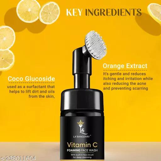 Vitamin C Clean,Brighten, Lightening, Whitening Skin Free Look Instant Glow Face Wash 150ml & Face Serum 30ml(Buy 1 Get 1 Free)