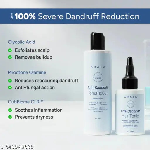 Anti Dandruff Defence Combo For Normal To Oily Hair|Anti-Dandruff Essentials To Control Excess Oil And Dandruff|Relieves Itchy Scalp