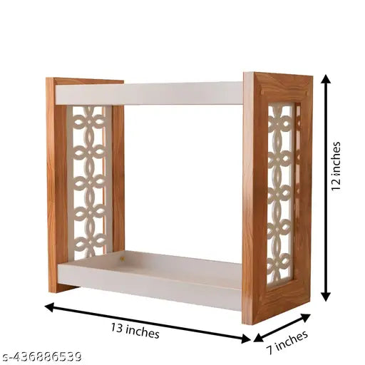 Wooden Foldable Multipurpose Kitchen Storage Rack for Spice Container/Bottles/Cups/Jars/Pots