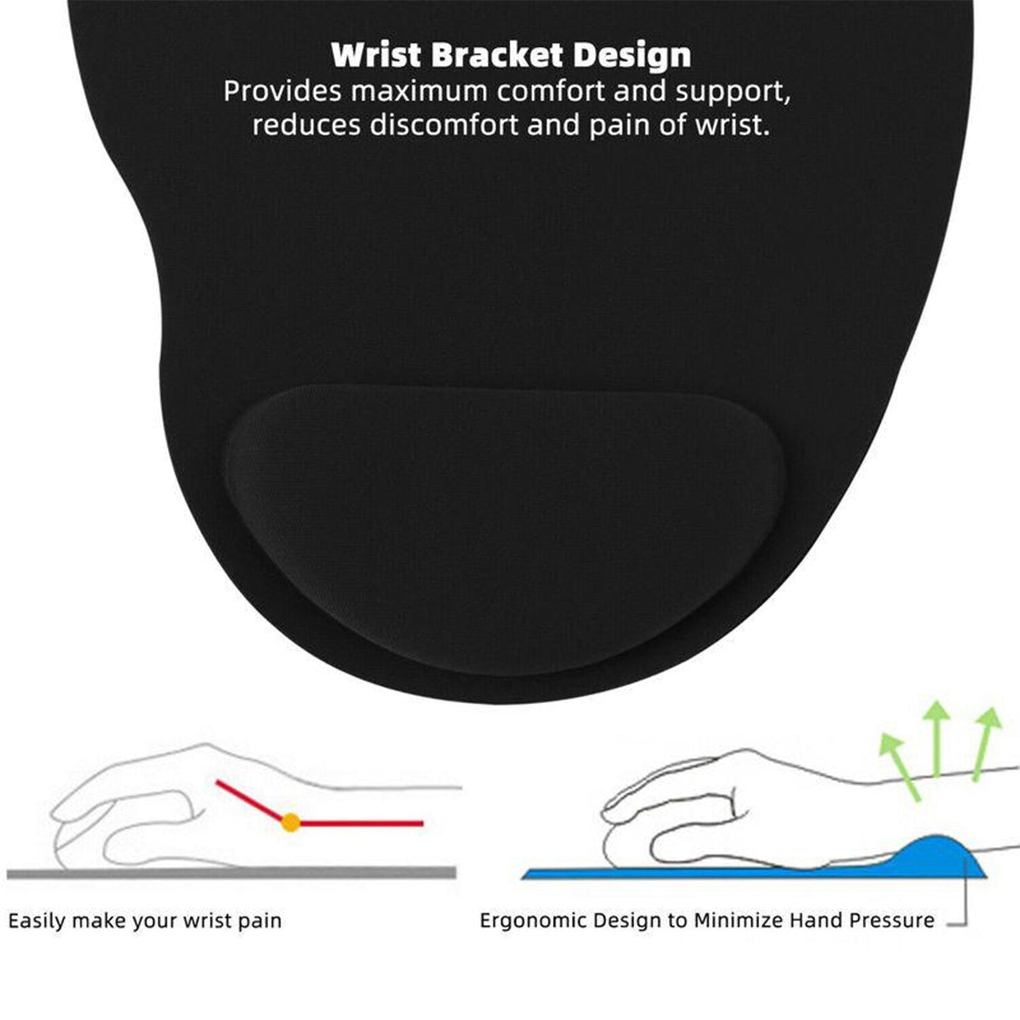 6161 Wrist S Mouse Pad Used For Mouse While Using Computer. - Springkart 