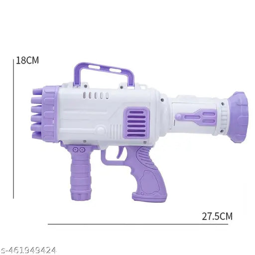 32 Hole Electric Gatling Bubble Gun for Kids with Soap Solution Indoor and Outdoor Toys