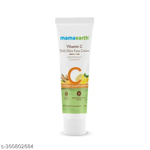 Mamaearth Vitamin C Daily Glow Face Cream With Vitamin C & Turmeric for Skin Illumination - 20 g