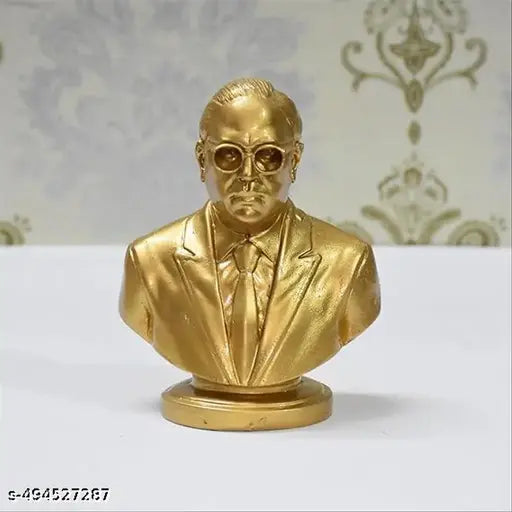 DAY CREATION  Dr.Bheem Rao Ambedkar Statue for Home Decor Office Decor Table Decor Living Room,Corporate Gift Handpainted Decorative Showpiece (5 Inches) Golden
