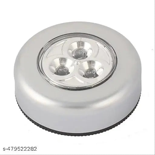New Plastic Led Battery Powered Wireless Touch Night Light Stick Tap Touch Lamp Stick On Push Light Touch Light ( Pack of 3 )