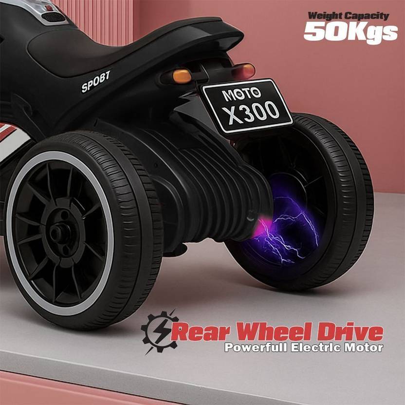 Panda originals Ninja Ev With Music And Lights, Forward and Backward Gear, Built in MP3 player Bike Battery Operated Ride On  (Multicolor)