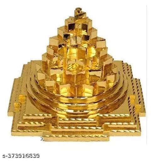 Lakshmi, Meru Shree Yantra (Metal-Gold_4cm X 4cm X 4cm)