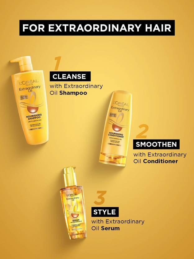 L'Oréal Paris Shampoo (340 ml) + Conditioner (175 ml) + Serum (30 ml) (3 Items in the set)