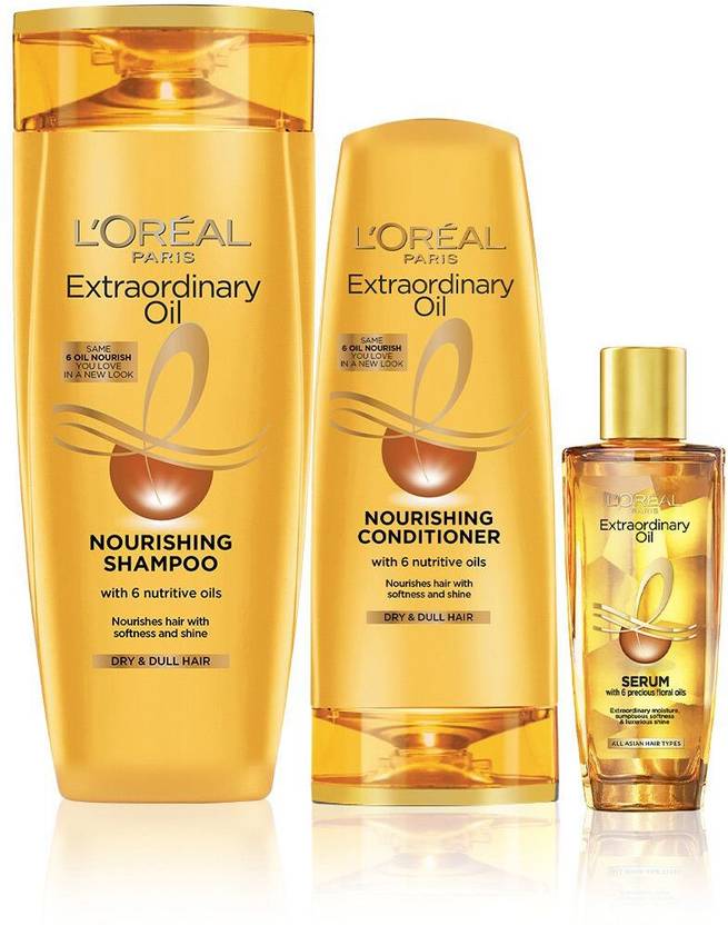 L'Oréal Paris Shampoo (340 ml) + Conditioner (175 ml) + Serum (30 ml) (3 Items in the set)