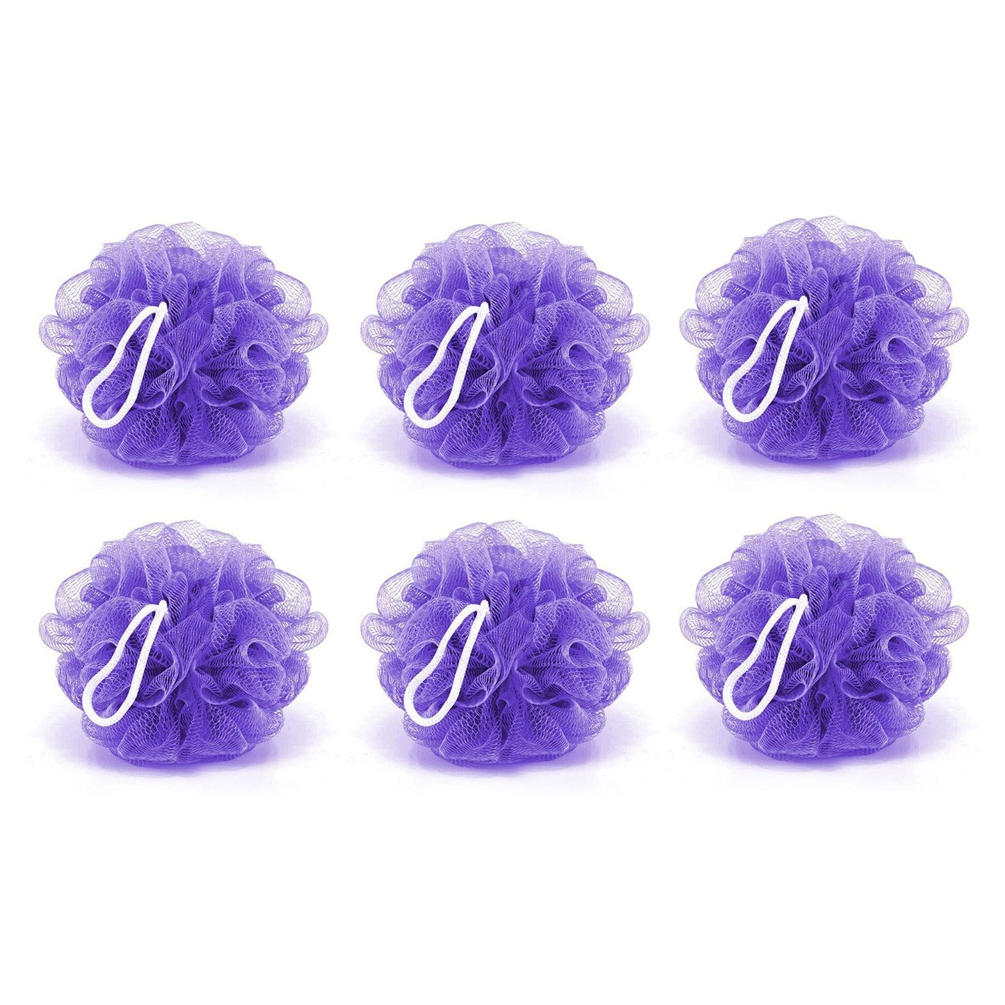 Bath Shower Loofah Sponge Pouf Body Scrubber (Pack Of 6pcs) - Springkart 