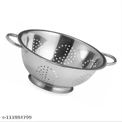 Rich Quality Stainless Steel Colander Strainer Bowl 24Cm - Springkart 