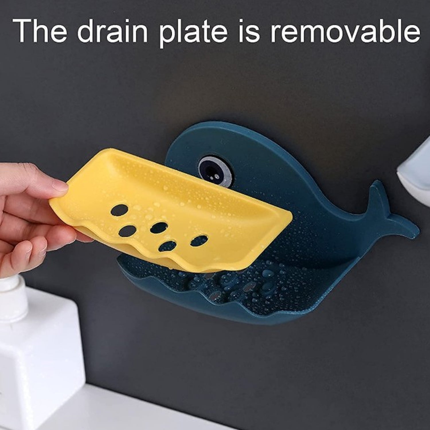 4044 Fish Shape Double Layer Adhesive Waterproof Wall Mounted Soap Bar Holder Stand Rack For Bathroom Shower Wall Kitchen - Springkart 