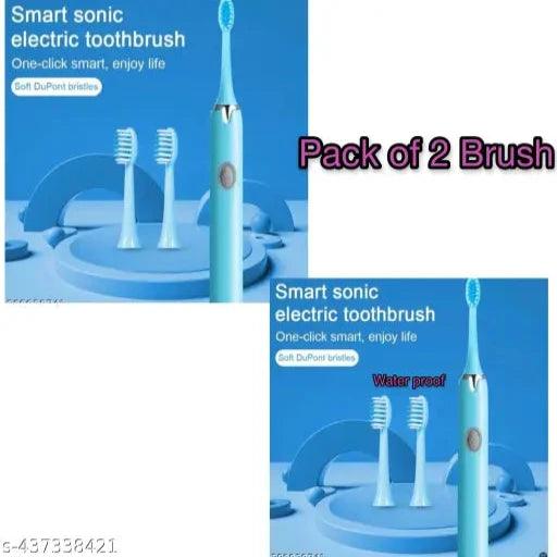 Ultradent Electric Toothbrush with 3 Replaceable Heads (Battery Included) ( Pack of 2)