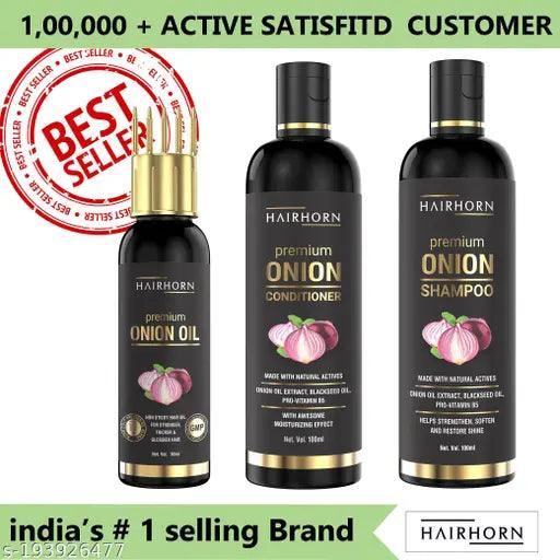 Red Onion Black Seed Oil Ultimate Hair Care Kit (Shampoo(100ml) + Hair Conditioner(100ml) + Hair Oil(50ml))- Net Vol (3 Items in the set)