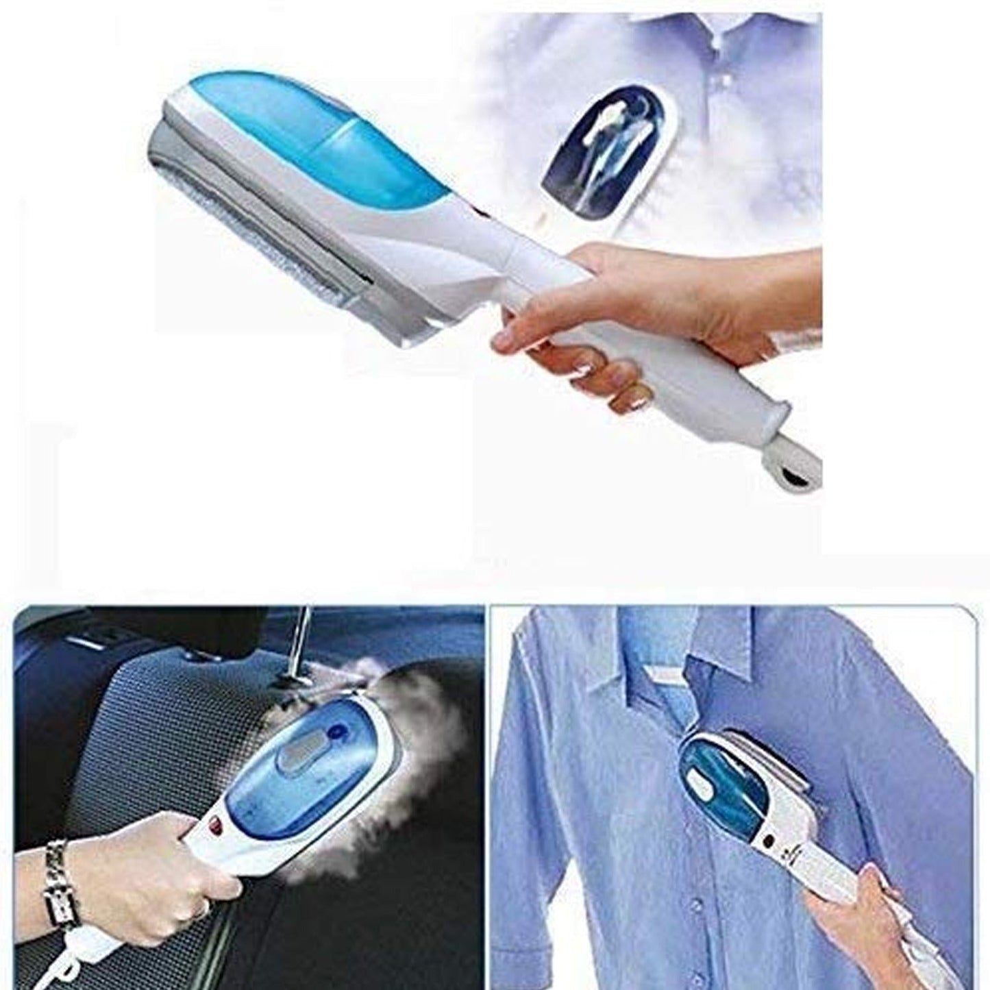 Portable ironing machine,1 Set Steam Iron Hand Held Crease Removal Portable Ironing Clothes ABS Brush Plush Toy Garment Steamer for Home Steam Iron, for Clothes, Travel Steamer - Springkart 