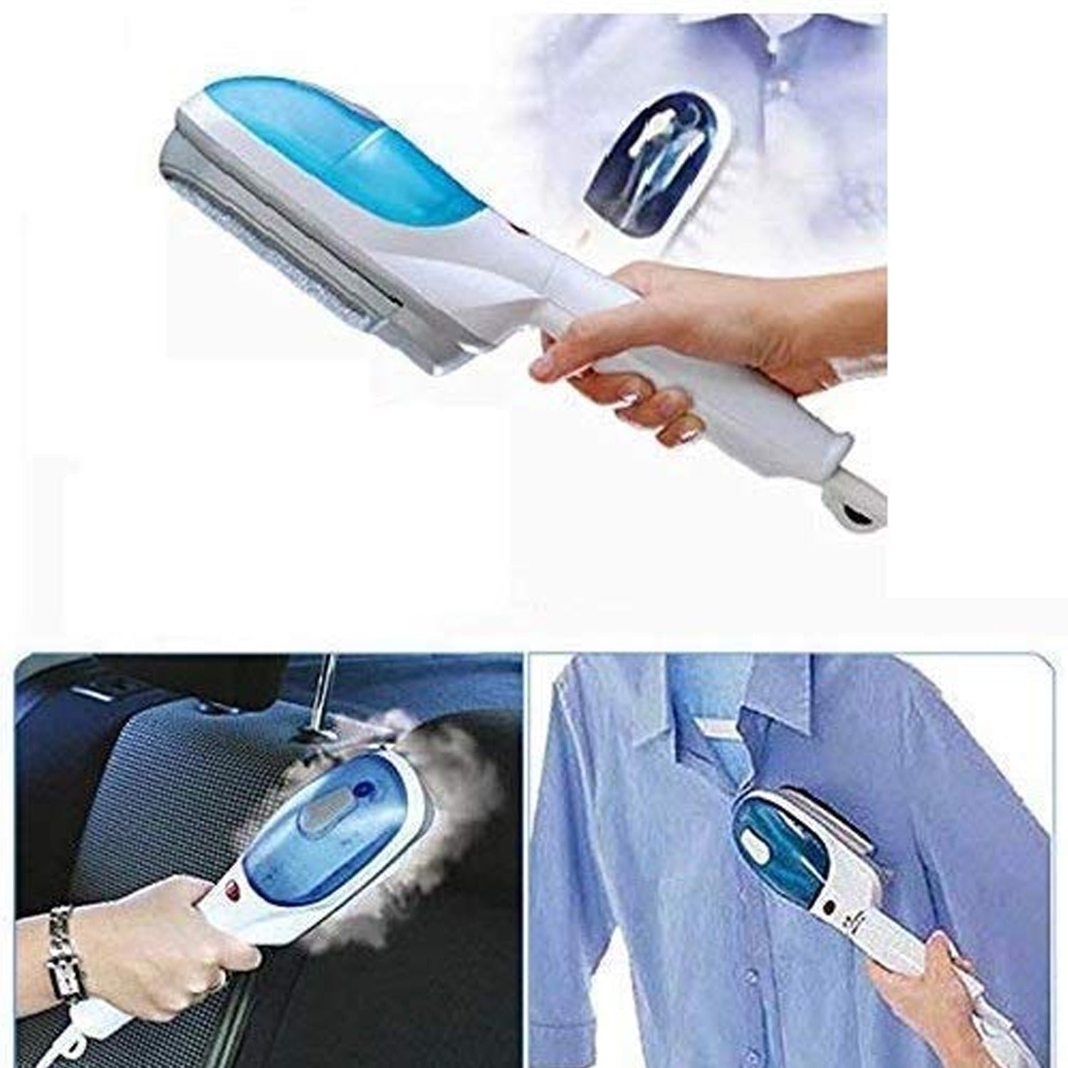 Portable ironing machine,1 Set Steam Iron Hand Held Crease Removal Portable Ironing Clothes ABS Brush Plush Toy Garment Steamer for Home Steam Iron, for Clothes, Travel Steamer - Springkart 