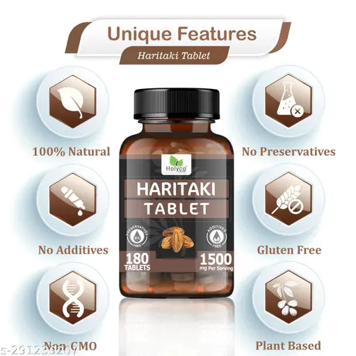 Haritaki Tablet -180 Tablets| Best for detoxification and Support Digestive Health