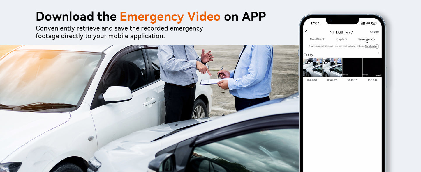 DDPAI Dual Channel Dash Cam for Car Front and Rear | 1296P Front + 1080P Rear Camera |