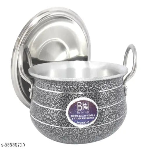 Handi With Lid ( Aluminium Made , Dishwahser safe , 1000 ML )