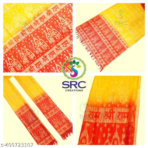 Jai Shri Ram Printed Dupatta for Men & Women (patka) Size-25x80 inch