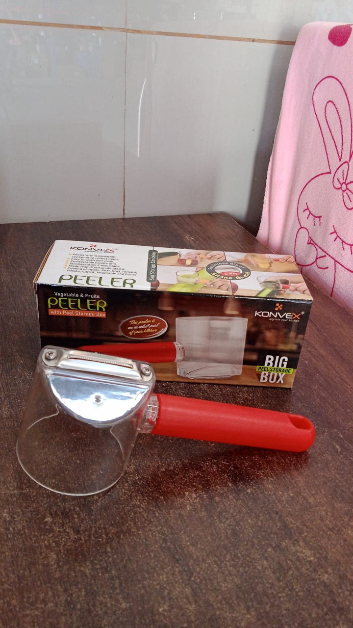 Home Kitchen Cooking Tools Peeler With Container Stainless Steel Carrot Cucumber Apple Super Fruit Vegetable Peeler - Springkart 