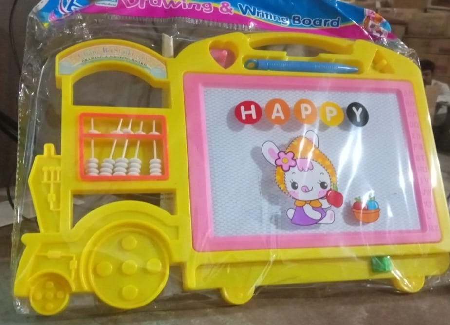 Bus Shape Drawing & Writing Slate Board for Kids (1 pc / 32 × 21 Cm) - Springkart 
