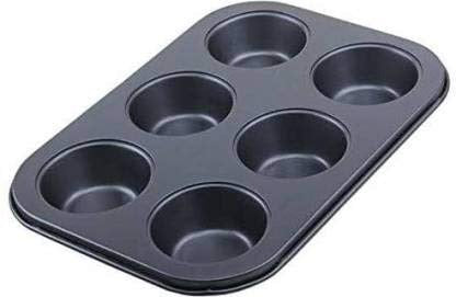 Non-Stick Reusable Cupcake Baking Slot Tray for 6 Muffin Cup - Springkart 