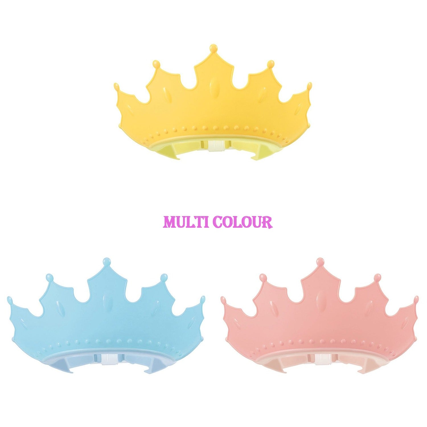 6440 Crown Baby Shower Cap Adjustable Crown Baby Child Protection Eye Protection Ear Protection Adjustable Swim Cap Waterproof And Adjustable For Kids And Babies - Springkart 