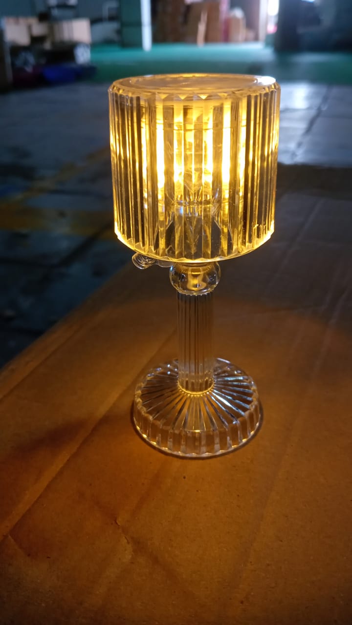 Big Acrylic LED Desk Lamps Table Lamp Portable Crystal (1 Pc / Big) - Springkart 