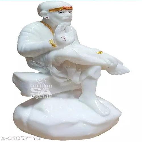 Sai Amrut Gifts Italian Marble Ashirwad Hand Baba Idol/Murti for Home and Office Decor/Used in Pooja/Mandir - Springkart 