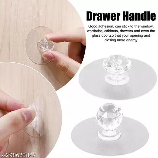 Diamond Crystal Shaped Hook Cabinet Drawer Knobs pack 8 - Springkart 