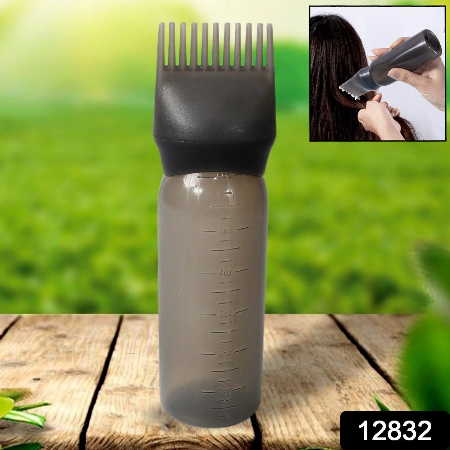 Comb Applicator Bottle, Hair Oil Applicator Bottle for Hair Dye Bottle Applicator Brush with Graduated Scale, Professional Brush Applicator Comb Hairdressing Coloring Styling Tool (1 Pc) - Springkart 