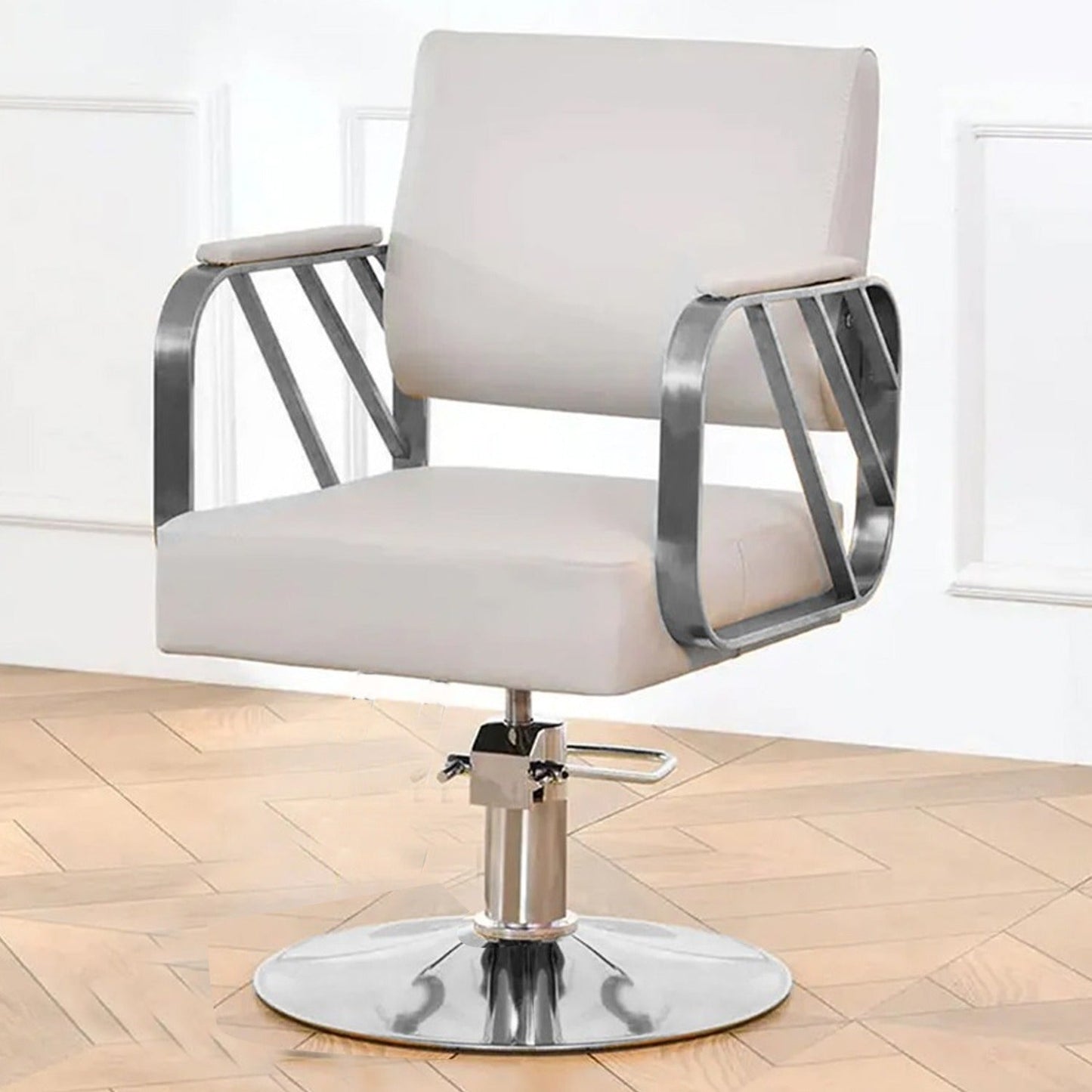 Modern Regular Chair with Hydraulic Lift for Home Office Hotel Cafe Chair (1 Unit Silver & Gold) - Springkart 