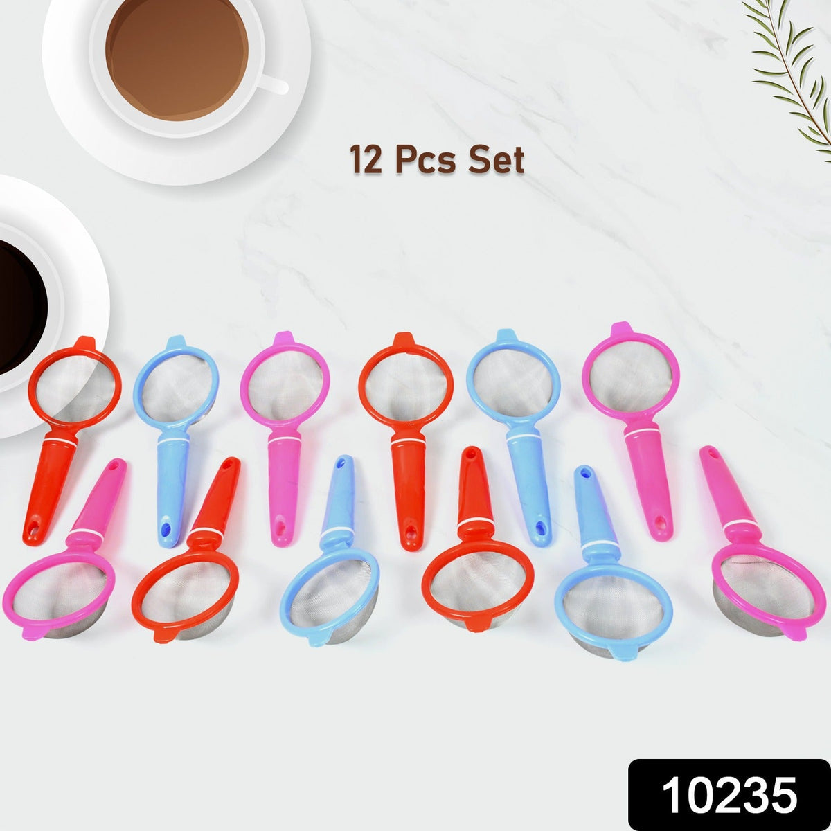 Plastic Multipurpose Tea and Coffee Strainer (Pack of 12 Pcs) - Springkart 