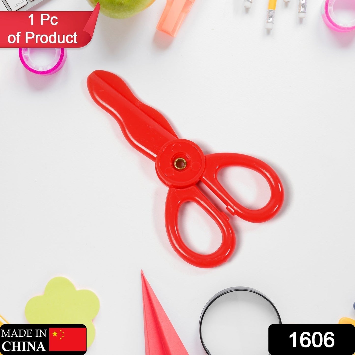 Child-Safe Plastic Scissors Set for Toddlers & Preschool Kids - Art & Craft Supplies - Springkart 