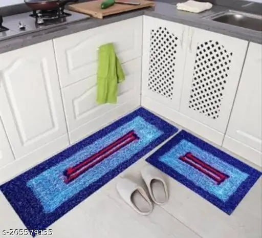 Stylish Kitchen Runner Doormat Multicolor (17x47 Inch, Set of 2 Pieces)kitchen Mat