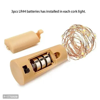 20 LED Wine Bottle Cork Lights with Copper Wire String Fairy Lights 2 Meter Battery Operated (Multicolour) (Pack of 4) - Springkart 
