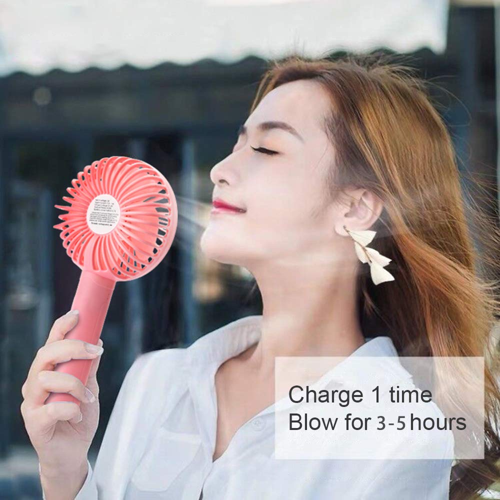 Portable Classic Hand Fan - 3-Speed Table Fan for Personal Desk, Suitable for Office, School, and Home Use (Battery Not Included) - Springkart 