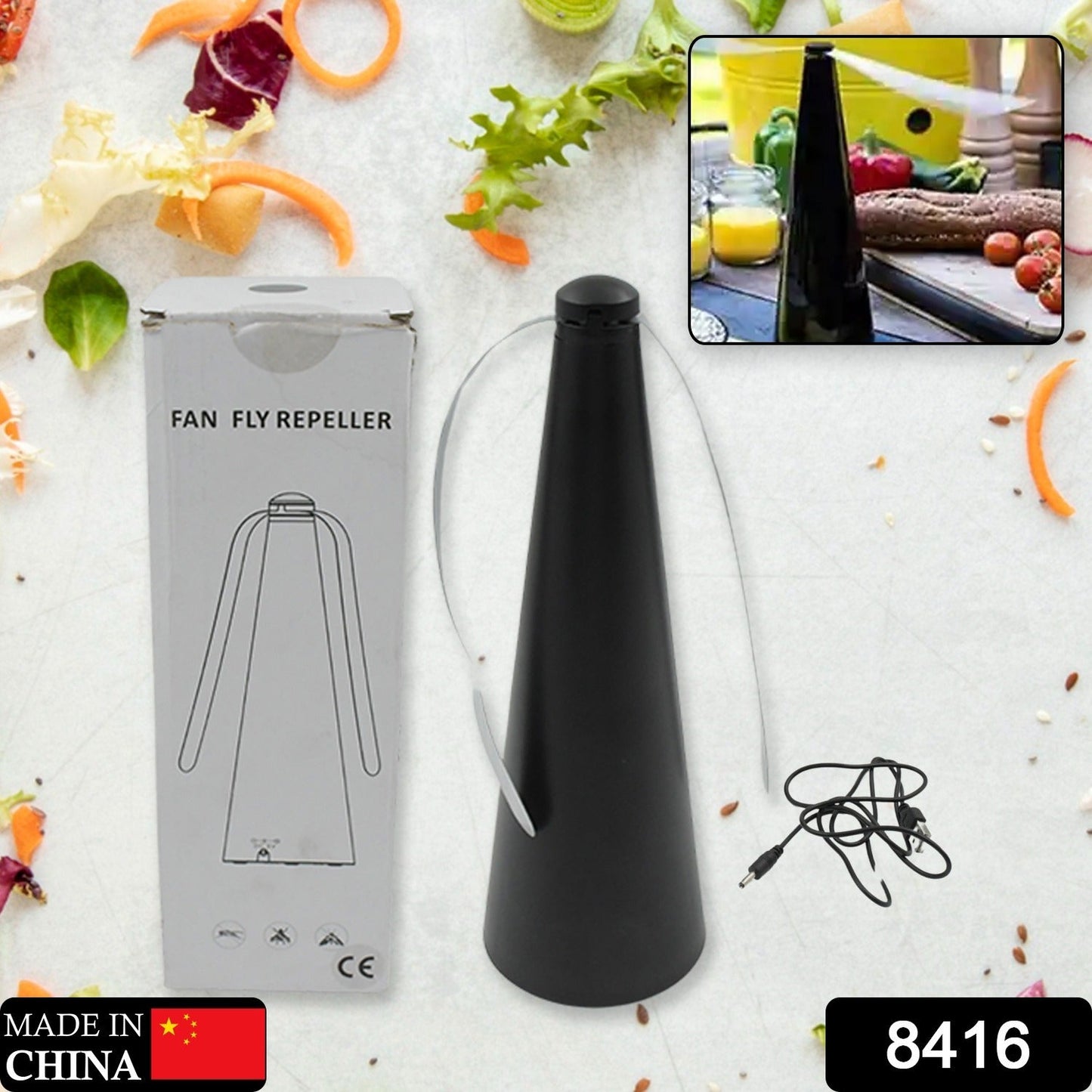 Fly Repellent Fan (Battery & USB) - Tabletop, Indoor/Outdoor, Chemical-Free - Springkart 