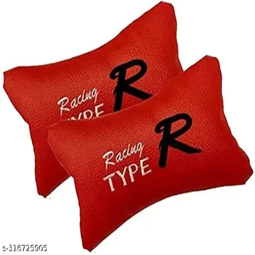 Red Car Neck Rest Cushion (Set of 2)Car Pillow for Neck Pain Relief with Adjustable Strap(Universal For Car)