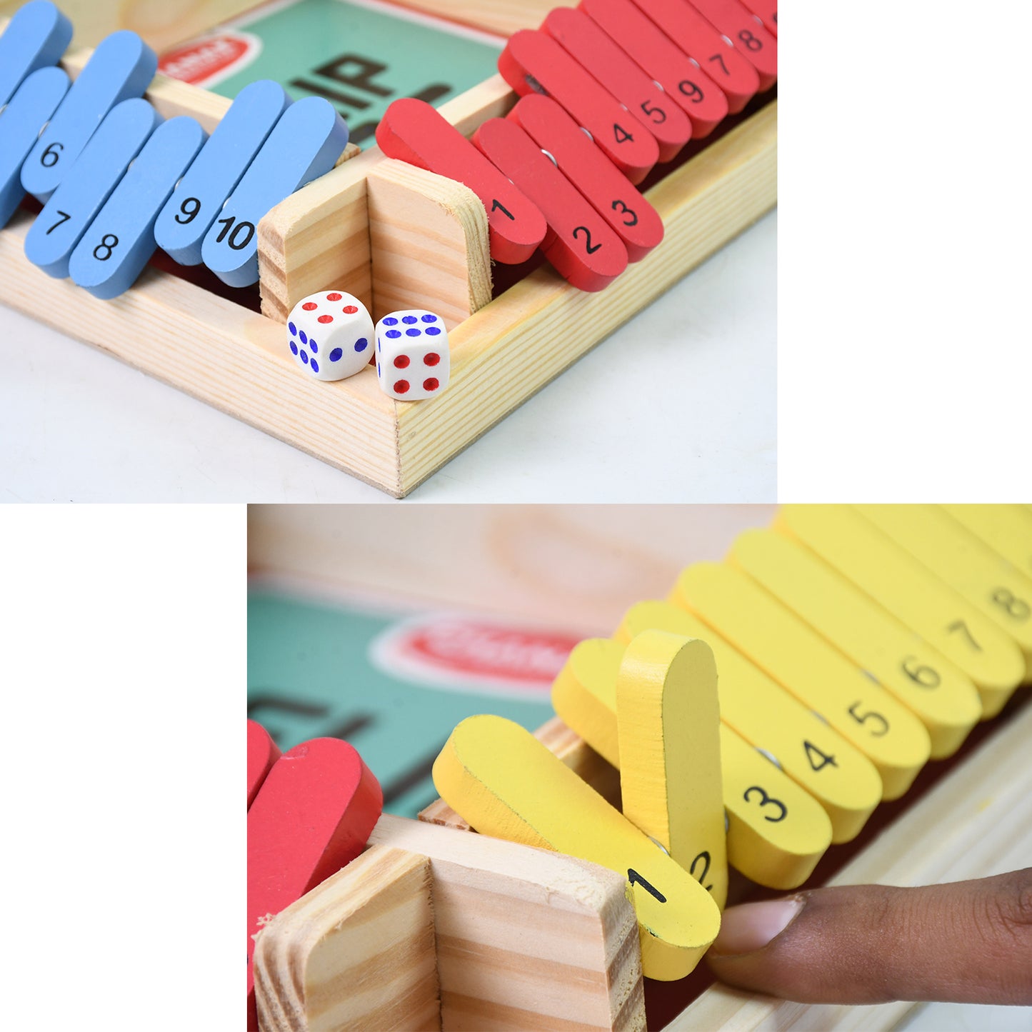 Shut The Box Dice Game Classic Flip Me Multiplayer Game (1 Set) - Springkart 