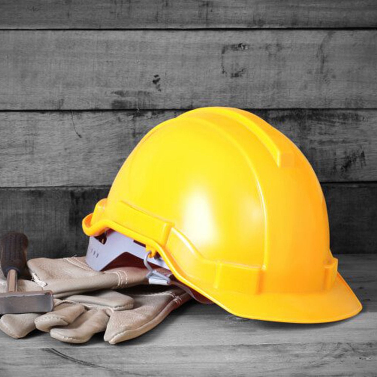 Yellow Plastic Hard Hat Construction Cap (1pc Only) - Springkart 