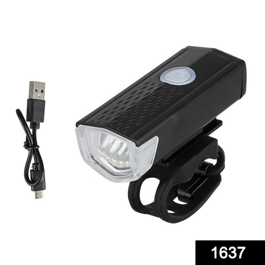 1637 Usb Rechargeable Bicycle Light Set 400 Lumen Super Bright Headlight Front Lights - Springkart 