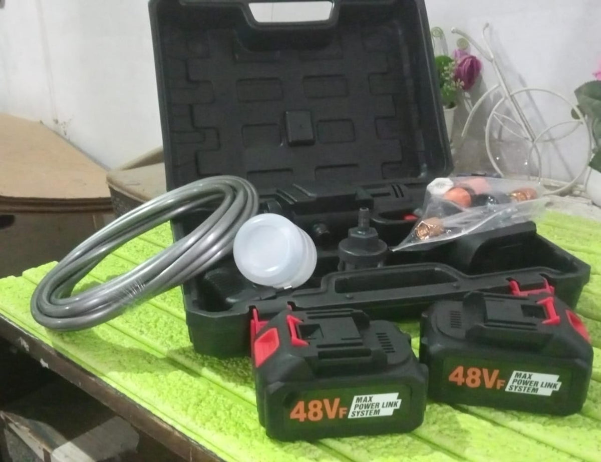 Double Battery 48V Rechargeable Electric, Car Washer Gun (1 Set) - Springkart 