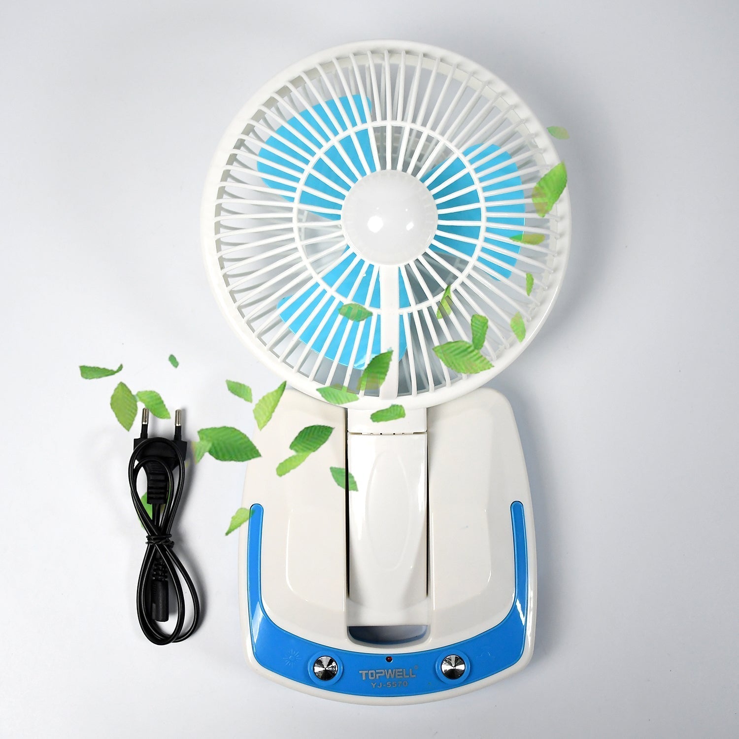 PORTABLE LED LIGHT WITH MINI FAN- YJ 5570 (Battery Not Include) - Springkart 
